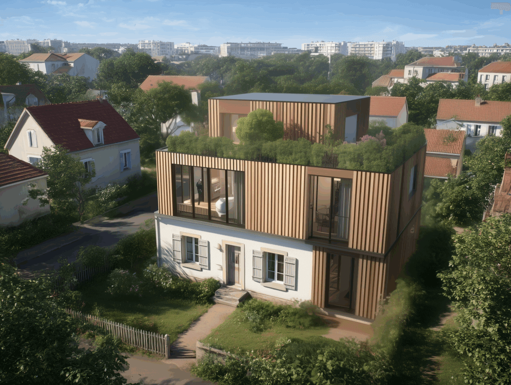 Extension, surélévation et construction bois à Cachan